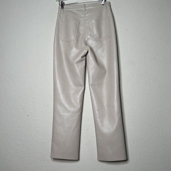 Wilfred The Melina Pant High-waisted Straight Leg Vegan Leather Pans Ivory Sz 2 - Picture 10 of 17